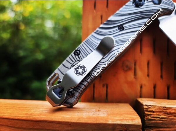 Beskar Ingot - Mandalorian - Benchmade Bugout - Engraved Titanium Knife Scales - EDC Gear *Scales/ knife handles Only*