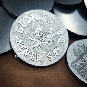 Goonies Doubloon - Deep Laser Engraved Stainless Steel Coin - Polished Finish