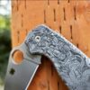 The Undying - Spyderco PM3 TI - Deep Laser Engraved Titanium Knife Scales - Paramilitary 3 - Optional Hardware & Knife Install