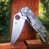 Kraken VS Pirate Ship - Spyderco PM2 - Engraved PM2 Titanium Knife Scales - Paramilitary 2 EDC - Knife & Hardware Optional Flytanium Gear