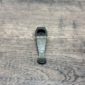 il_fullxfull.4214971904_mcab-1.jpg Spyderco McBee - Topographic - Deep Laser Engraved Titanium - Deep Carry Pocket Knife Clip - Satin or Sandwashed Finish