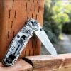 Leaf Scroll - Benchmade 945 MINI Osborne - Deep Laser Engraved Titanium Scales - EDC Gear *Scales Only* Knife NOT Included