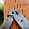 Topographic Lines - Benchmade Bugout TI - Deep Laser Engraved Titanium Scales - Flytanium Gear *Scales/handles Only*