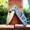 il_fullxfull.4262571507_mwph-1.jpg Beskar Ingot - Spyderco Manix 2 - Deep Laser Engraved - Antique Stonewash Flytanium Titanium Scales - EDC gear *Knife Install Optional*