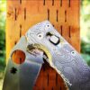 Topographic Map - Spyderco Manix 2 - Deep Fiber Laser Engraved Titanium Scales - Flytanium Gear *Knife Install Optional*