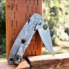 il_fullxfull.4263993029_nb7n-1.jpg Spyderco - Topographic - Laser Engraved Titanium - Deep Carry Pocket Knife Clip - Blacksmith, Satin or Sandwashed Finish - Made In USA