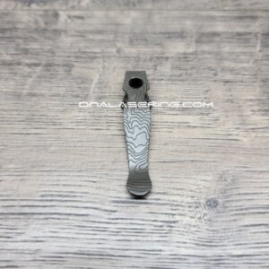 LynchNW Spyderco Shaman - Topographic - Deep Laser Engraved Titanium - Deep Carry Pocket Clip - Satin or Sandwashed Finish