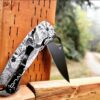 Viking Skull - Runes - Spyderco PM2 TI - Fiber Laser Deep Engraved - PM2 Titanium Knife Scales - Flytanium Gear - Knife & Hardware Optional