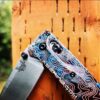 Shipwreck Patina - Topographic Map - Benchmade Bugout Crossfade - Deep Laser Engraved - Flytanium gear - *Scales / Knife handles Only*