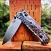 Shipwreck Patina - Topographic Map - Benchmade Bugout Crossfade - Deep Laser Engraved - Flytanium gear - *Scales / Knife handles Only*