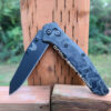 Topographic Map - Benchmade 940 Osborne - Laser Engraved DLC Titanium Scales - Flytanium Gear *Scales/Handles Only*