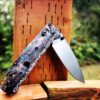 Shipwreck Patina - Topographic Map - Benchmade Bugout Crossfade - Deep Laser Engraved - Flytanium gear - *Scales / Knife handles Only*