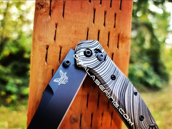 Beskar Ingot - Mandalorian – Benchmade 940 Osborne – Deep Laser Engraved Titanium Scales – Flytanium Gear *Scales/Handles Only*