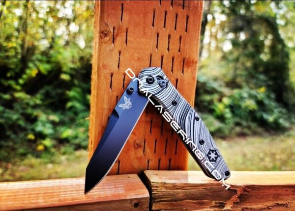 Beskar Ingot - Mandalorian – Benchmade 940 Osborne – Deep Laser Engraved Titanium Scales – Flytanium Gear *Scales/Handles Only*