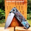 Shipwreck Patina - Topographic Lines - MINI Benchmade Bugout - Laser Engraved Copper Knife Scales - Flytanium *Scales / Knife handles Only*