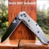 Seigaiha Waves - Benchmade 940 Osborne – Deep Laser Engraved Titanium Scales – Flytanium Gear *Scales/Handles Only*