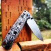 Viking - Odin - Norse God - Benchmade Bugout - Deep Laser Engraved Titanium Scales - Flytanium *Scales/ knife handles Only*