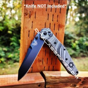 Beskar Ingot - Mandalorian – Benchmade 940 Osborne – Deep Laser Engraved Titanium Scales – Flytanium Gear *Scales/Handles Only*