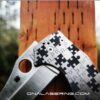 il_fullxfull.4491490875_klrf.jpg Jigsaw Puzzle Pieces - Spyderco YoJumbo - Deep Laser Engraved - Titanium Scales - EDC Gear *Scales/Handles Only*