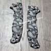 Paisley Bandana Pattern - Demko AD 20.5 - Laser Engraved Aluminum Scales - Anodized Black - EDC Gear