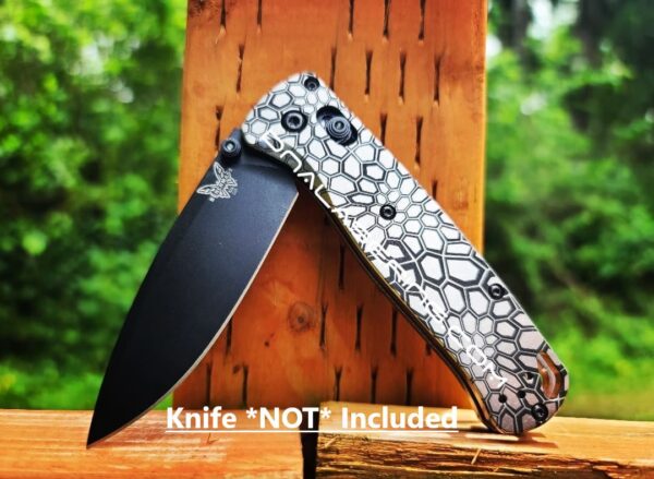 Kryptek Camo - Benchmade Bugout TI - Deep Laser Engraved Titanium Scales - EDC Gear *Scales / Knife handles Only*