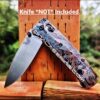 Shipwreck Patina - Topographic Map - Benchmade Bugout Crossfade - Deep Laser Engraved - Flytanium gear - *Scales / Knife handles Only*