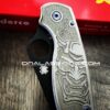 il_fullxfull.4625010492_hb5m-1.jpg Japanese Devil Mask - Spyderco PM3 TI - NEW Relief Engraving Style - Laser Engraved - Titanium Scales - EDC Gear - Knife Install Optional