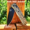 Snakeskin - Reptile Pattern - Benchmade Bugout - Deep Laser Engraved Brass Knife Scales - EDC Gear *Scales / handles Only*