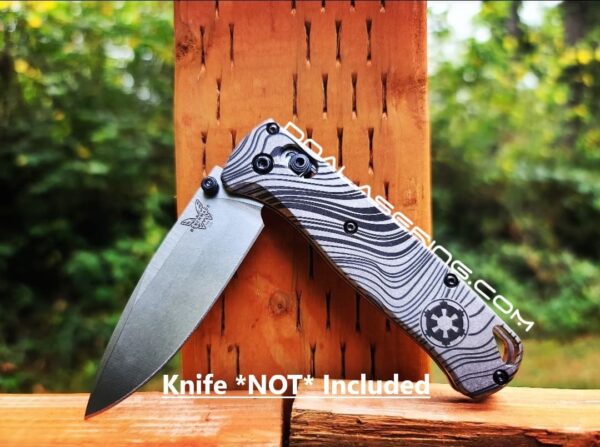 Beskar Ingot - Mandalorian - Benchmade Bugout - Engraved Titanium Knife Scales - EDC Gear *Scales/ knife handles Only*