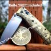 Leaf Scroll - NEW Relief Engraving Style - Benchmade Bugout Crossfade - Deep Laser Engraved - Brass Flytanium *Scales/ knife handle Only*