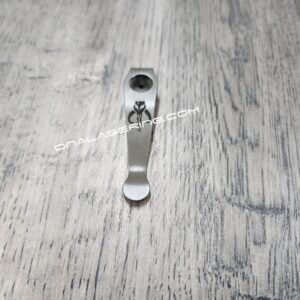 LynchNW Spyderco - Mythosaur Skull - Laser Engraved Titanium - Deep Carry Pocket Clip - Blacksmith, Satin or Sandwashed Finish MADE in USA