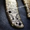 Spyderco Shaman - Aztec Calendar - NEW Relief Engraving Style - Laser Engraved Brass Scales - EDC Gear *Scales Only*