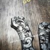 Leaf Scroll - Spyderco Dragonfly TI - Deep Laser Engraved Titanium Scales - Flytanium - EDC Gear
