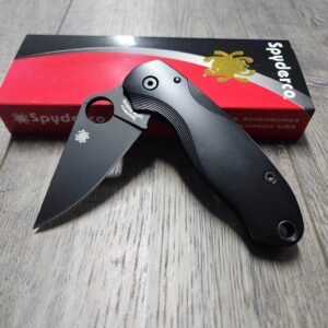 il_fullxfull.4759998721_ef2l-1.jpg PM3 Lotus - Titanium Scales for Spyderco Paramilitary 3 - Black DLC Coating - Flytanium Gear - Knife Install Optional