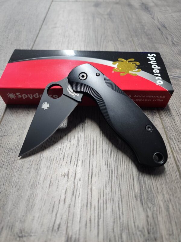 PM3 Lotus - Titanium Scales for Spyderco Paramilitary 3 - Black DLC Coating - Flytanium Gear - Knife Install Optional