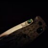 Benchmade - GREEN Glow - Titanium Thumb Stud - Satin Finish with GREEN Glow - Flytanium Gear
