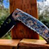 Shipwreck Patina - Goonies Map - Spyderco Shaman - Laser Engraved Copper Knife Scales - Flytanium *Optional Knife Install*