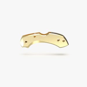 Dragonfly - Brass Scales Kit for Spyderco Dragonfly Knife - Stonewash - Flytanium Gear