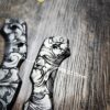 Leaf Scroll - Spyderco Dragonfly TI - Deep Laser Engraved Titanium Scales - Flytanium - EDC Gear