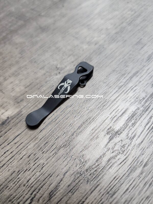 LynchNW Benchmade - Mythosaur Skull -   Engraved Titanium - Deep Carry Pocket Knife Clip - Blacksmith, Satin or Sandwash Finish MADE In USA