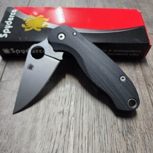 PM3 Lotus - Pitch Black G10 Scales for Spyderco Paramilitary 3  - Flytanium Gear - Knife Install Optional