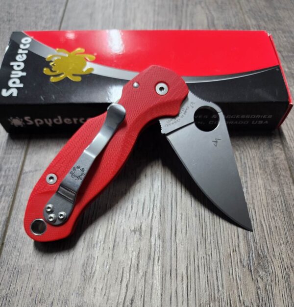 PM3 Lotus - Fire Red G10 Scales for Spyderco Paramilitary 3  - Flytanium Gear - Knife Install Optional