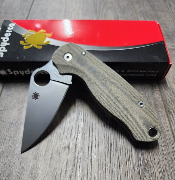 PM3 Lotus - Green Linen Micarta Scales for Spyderco Paramilitary 3  - Flytanium Gear - Knife Install Optional