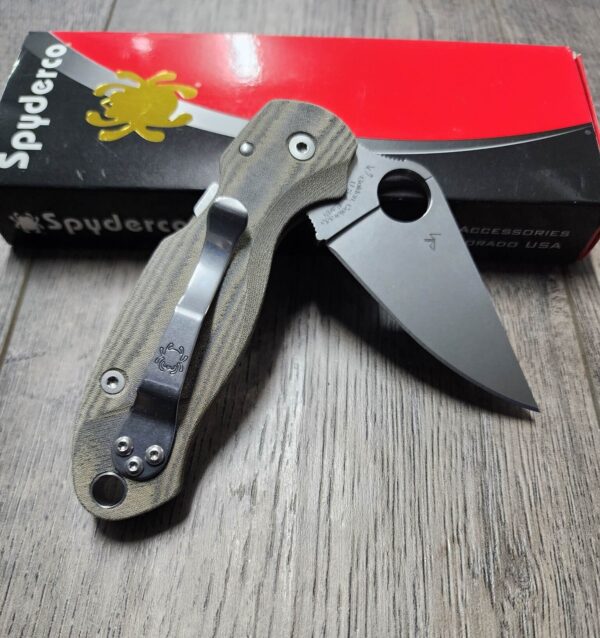 PM3 Lotus - Green Linen Micarta Scales for Spyderco Paramilitary 3  - Flytanium Gear - Knife Install Optional