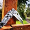 Fearless - Spyderco YoJumbo - Deep Laser Engraved - Titanium Scales - EDC Gear *Scales/Handles Only*