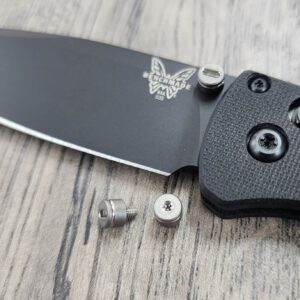 Slotted Titanium Thumbstud Kit for Benchmade Knives - Bugout - 940 - 945 - Griptilian - Flytanium Gear