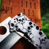 il_fullxfull.4932181958_2s8v.jpg Skulls - Spyderco YoJumbo - Deep Laser Engraved - Titanium Scales - EDC Gear *Scales/Handles Only*
