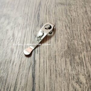 LynchNW Spyderco - Koi Fish - Laser Engraved Titanium - Deep Carry Pocket Knife Clip - Blacksmith, Satin or Sandwashed Finish