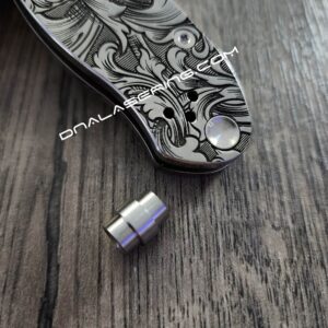 il_fullxfull.5093173708_66ep.jpg Spyderco Para Military 2 or Para 3 - Custom Lanyard Plug - Titanium - Satin - EDC Gear - PM2 - PM3