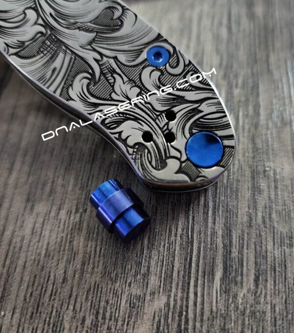 Spyderco Para Military 2 or Para 3 - Custom Lanyard Plug - Titanium - Blue  Anodized - EDC Gear - PM2 - PM3
